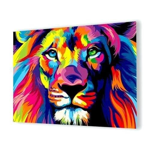 Mozaika - Barevný lev - 40x50cm