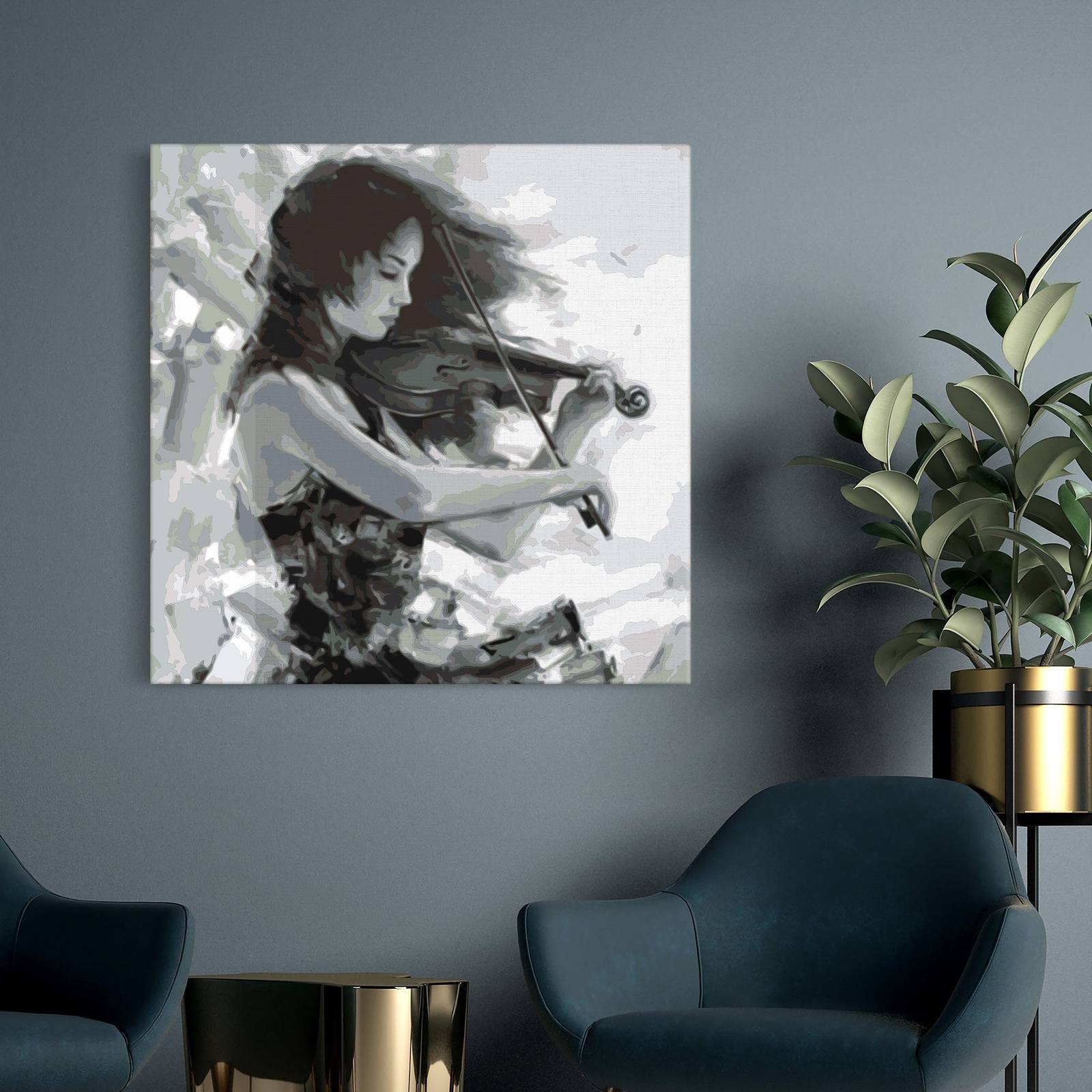 Žena hrající na housle (CH0789)