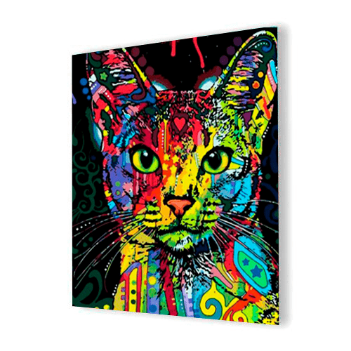 Mozaika - Barevná kočka - 40x50cm