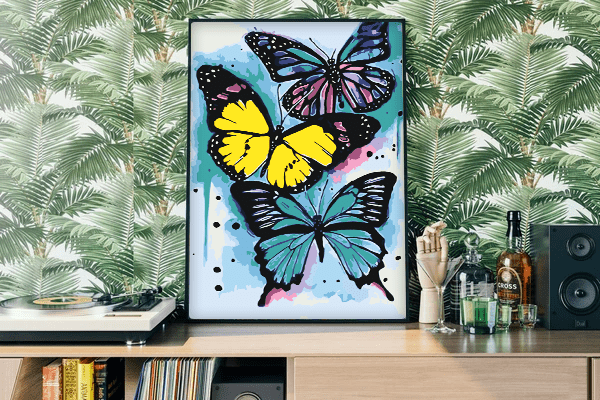 Färgade fjärilar