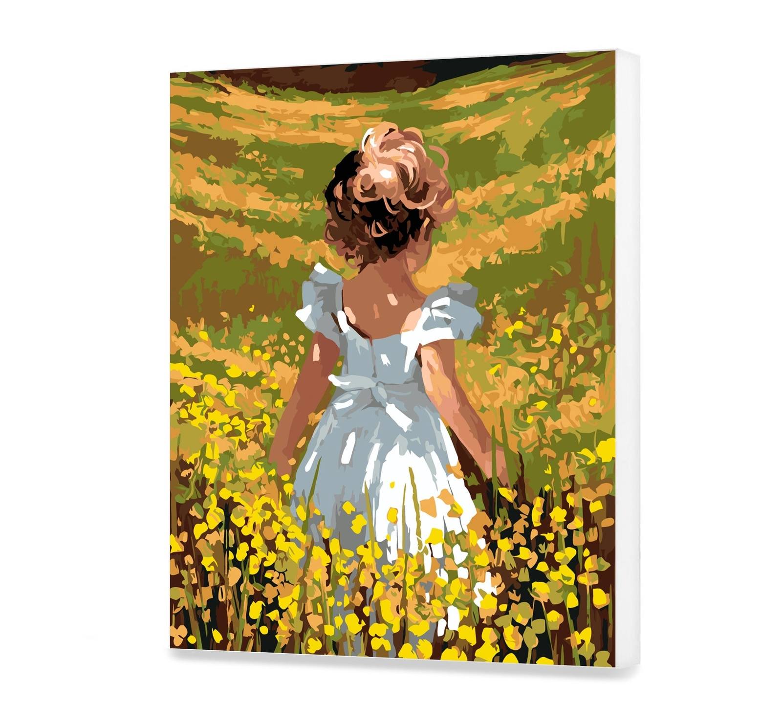 Egy lány egy virág réten