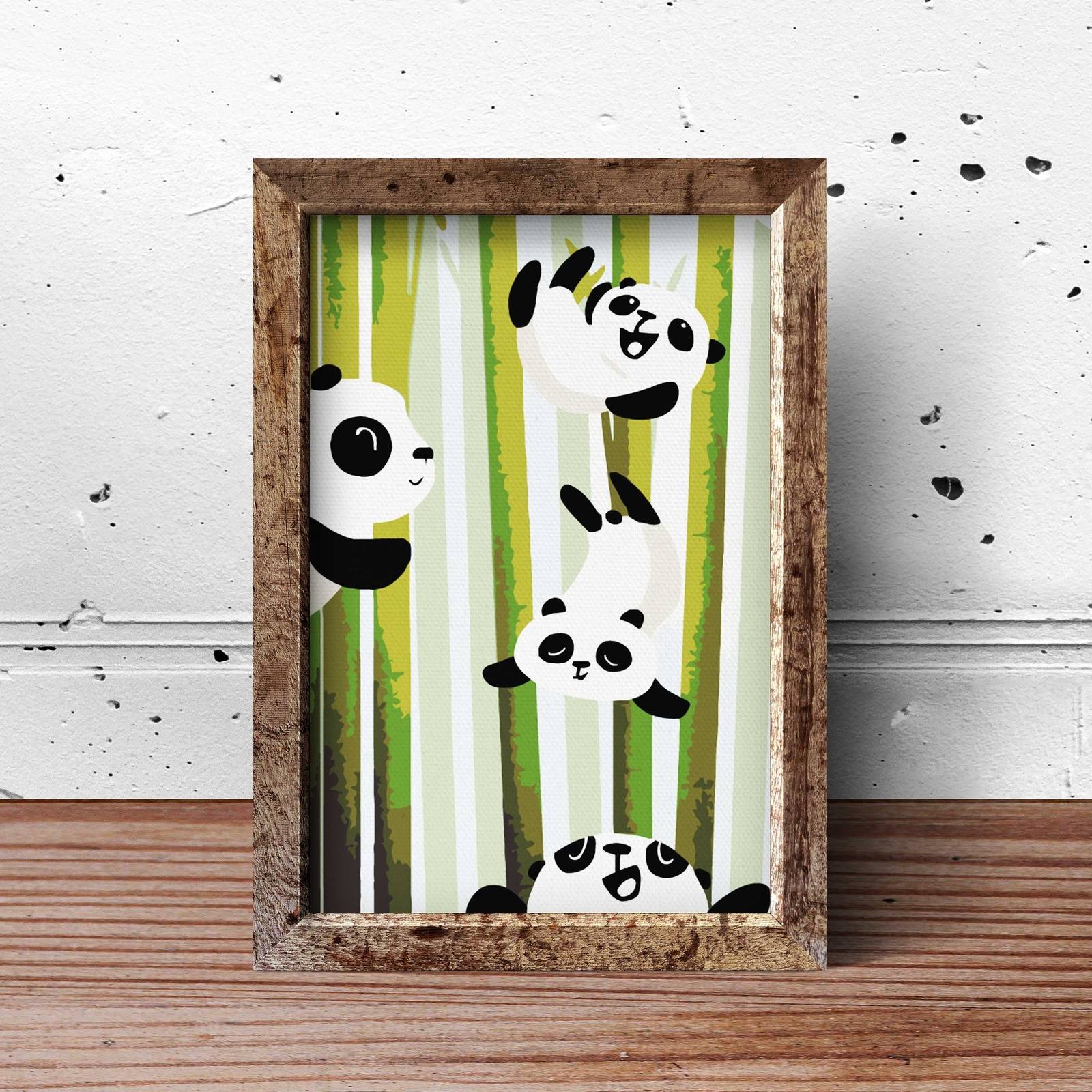 Panda egy bambuszerdőben