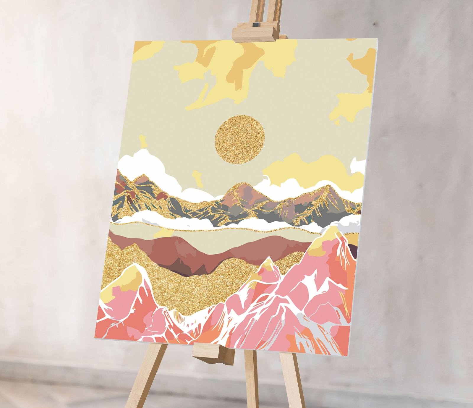 Blick auf die Berge Goldene Sonne (SC0586)